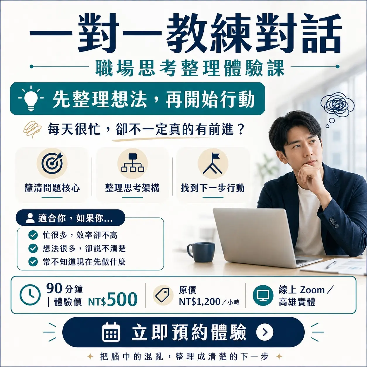 🧭 一對一教練對話｜職場思考整理體驗課